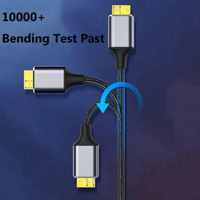 Alt view image 4 of 7 - Micro B to USB 3.0 Cable [3.3FT, 2 PACK], USB 3.0 USB A to Micro B Cable, Nylon Braided Cord Support Charge & Data Sync for S5/Note 3, Camera, Toshiba, Seagate Hard Drive, WD Hard Drive etc..