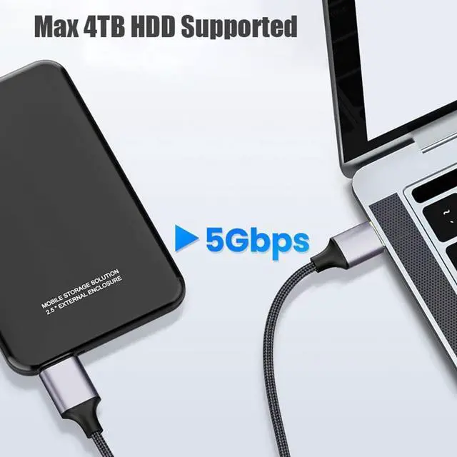 Alt view image 6 of 7 - Micro B to USB 3.0 Cable [3.3FT, 2 PACK], USB 3.0 USB A to Micro B Cable, Nylon Braided Cord Support Charge & Data Sync for S5/Note 3, Camera, Toshiba, Seagate Hard Drive, WD Hard Drive etc..