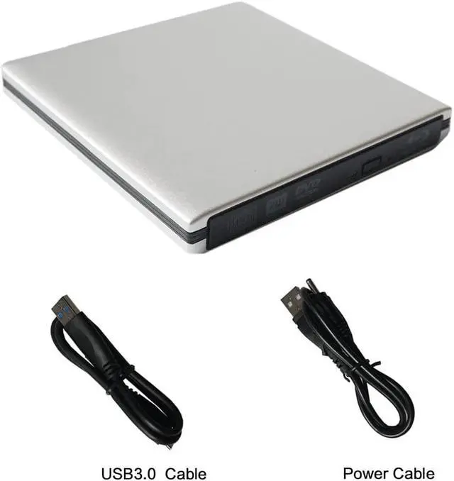 Alt view image 7 of 7 - Aluminum External 3D Blu Ray CD DVD Optical Drive, USB 3.0 Type-C Blu-ray CD/DVD+/-RW Burner Player Writer Reader Rewriter, External CD/DVD Drive for Laptop Desktop with Windows XP/7/8/10 Mac OS
