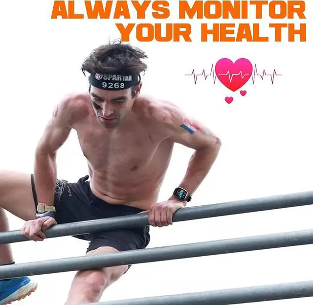 Alt view image 7 of 7 - Smart Watch, 1.96-inch AMOLED Display, 70+ Days Battery Life, 100+ Sports Modes Rugged Military Smartwatch for Android iPhone(Call Receive/Dial), IP68 Waterproof Fitness Tracker Heart Rate Monitor