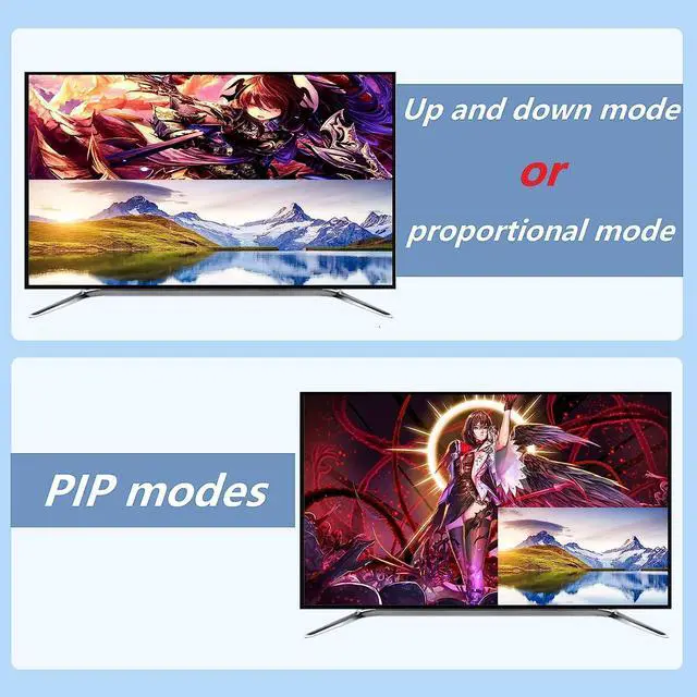 Alt view image 6 of 7 - HDMI 4×2 Multi-Screen Seamless Switch, HDMI KVM Switch 4-Port synchronizer, 4 in 2 Out HDMI Splitter TTL and Remote Control,Support 4K @ 30Hz 1080P for PS4/PC/Security Camera Screen Divider