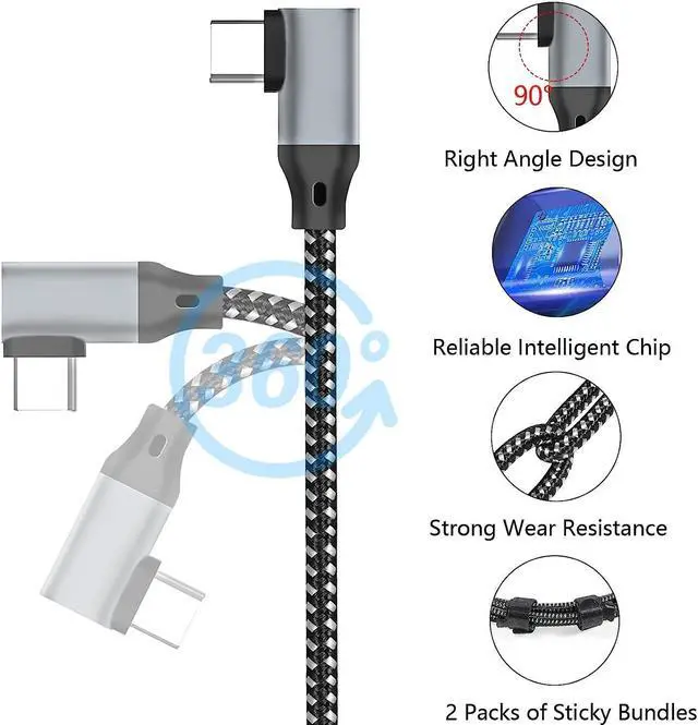 Alt view image 2 of 7 - VR Link Cable Compatible with Oculus/Me-ta Quest 2 Accessories and PC/Steam VR, High-Speed Data Transfer Charging Cord, USB 3.0 Type A USB3.2 to USB C Cable for VR Headset, Gaming PC (16.4ft)