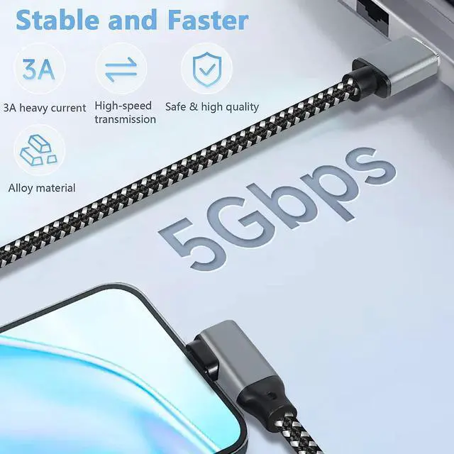 Alt view image 4 of 7 - VR Link Cable Compatible with Oculus/Me-ta Quest 2 Accessories and PC/Steam VR, High-Speed Data Transfer Charging Cord, USB 3.0 Type A USB3.2 to USB C Cable for VR Headset, Gaming PC (16.4ft)