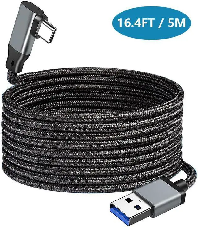 Main image of VR Link Cable Compatible with Oculus/Me-ta Quest 2 Accessories and PC/Steam VR, High-Speed Data Transfer Charging Cord, USB 3.0 Type A USB3.2 to USB C Cable for VR Headset, Gaming PC (16.4ft)