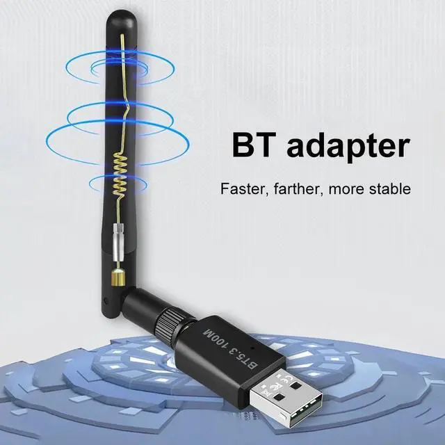 Alt view image 4 of 7 - Bluetooth 5.3 Adapter for Desktop PC, Plug & Play Bluetooth 5.3 EDR Class 1 USB Bluetooth Dongle Wireless Transfer Transmitter Receiver 328FT/100M for BT Mouse/Keyboard/Headphones Support Win11/10/8.1