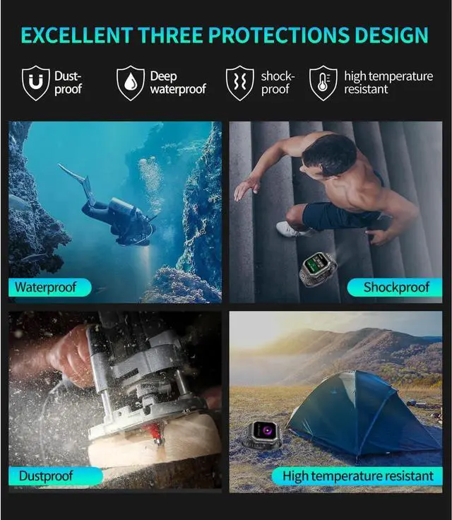 Alt view image 3 of 7 - Military Sport Smart Watch, 1.8'' Smart Watches for Men with Bluetooth Call (Answer/Dial Calls), Mens Tactical Smartwatch for IOS Android Phone, 5ATM Waterproof Watch with 107 Modes Fitness Tracker