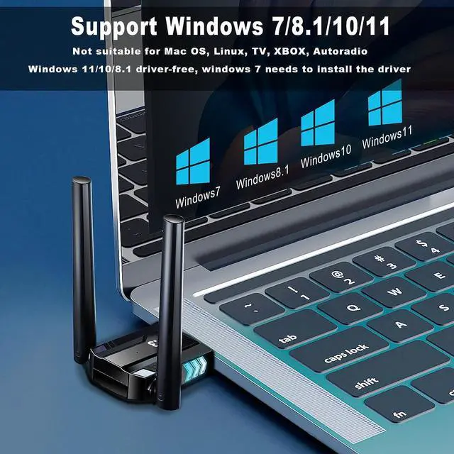 Alt view image 6 of 7 - USB Bluetooth 5.3 Adapter for PC, Long Range Bluetooth Dongle 492FT/150M Wireless Transfer Transmitter Receive, USB Bluetooth Adapter Plug & Play for Desktop Laptop PC with Windows 11/10/8.1/7