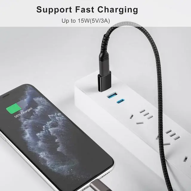 Alt view image 6 of 7 - USB 3.2 to USB C Adapter, USB Type C Male to USB 3.0 Female Adapter (4 Pack), 10Gbps Thunderbolt 4/3 to USB OTG Converter for M-a-c-Bo-ok Pro/Air, i-P-ad, i-M-a-c, Galaxy S23 S22 (Gray + Black)