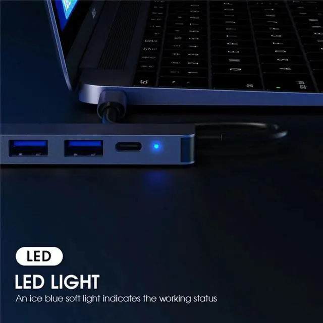 Alt view image 4 of 7 - USB C Hub, 7 in 1 USB C Multiport Adapter with 4K HDMI, Type C 87W PD, USB 3.0 5Gbps Data Ports, SD/TF Card Reader for Mac-Book Pro, M-ac-Book Air, D-e-l-l XPS, Le-no-vo Thinkpad, H-P Laptops and More