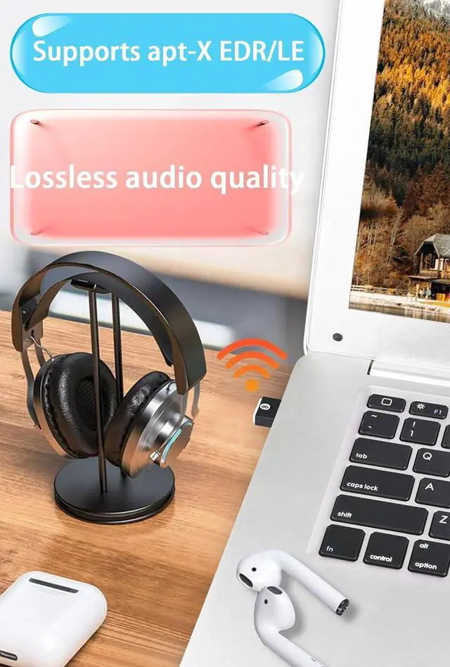 Alt view image 4 of 7 - USB Bluetooth 5.3 Adapter for PC Supports Windows 11/10/8.1/7, Plug and Play For Windows 11/10, Mini Bluetooth 5.3+EDR Bluetooth Dongle Receiver for PC,Laptop,Keyboard,Mouse,Headsets,Speakers