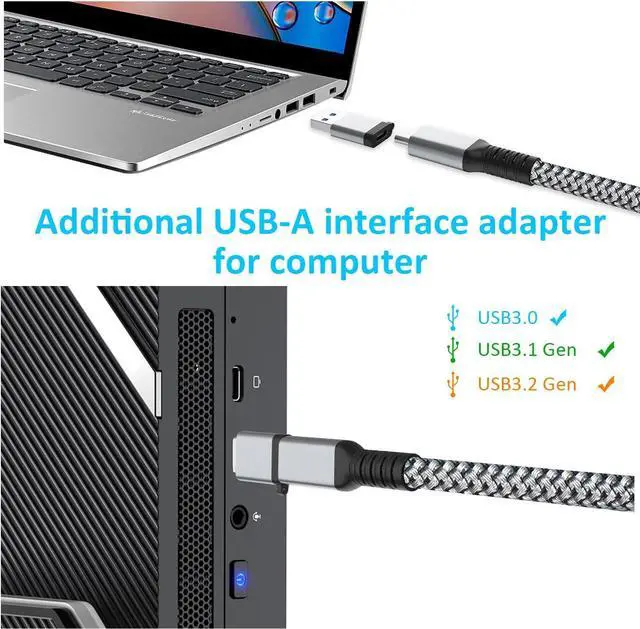 Alt view image 5 of 7 - USB C to USB C VR Link Cable, 16FT/5M VR Cable Compatible with Meta Oculus Quest 2/3/Pro Pico, Nylon Braided USB C to C Cord Cable Accessories and Gaming PC Steam VR, Type C Cable, for VR Headset