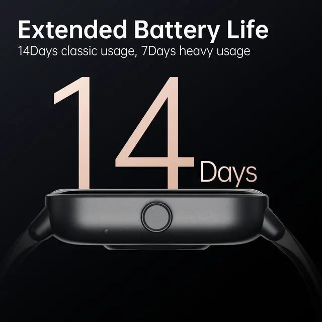 Alt view image 5 of 7 - Smart Watch HD Large Display, Smart Watches for Women Men with Clear Bluetooth Calls, 24/7 Health Monitoring, Fitness Tracking, Waterproof Fitness Tracker Watch for Android iOS  (Black)