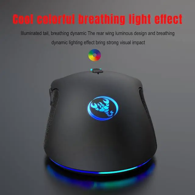 Alt view image 5 of 7 - AUTYUE Wired USB Gaming Mouse, PC Gaming Mice USB Computer Mouse with LED Backlits, High - Precision Adjustable 6400 DPI, 7 Programmable Buttons, Ergonomic Gamer Mouse for Windows PC Mac Laptop
