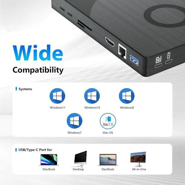 Alt view image 5 of 7 - AUTYUE External Blu-ray Drive, USB 3.0 Type-C Optical External Bluray CD DVD Drive Burner with SD/TF Port HDMI and LAN Interface Suitable for Windows XP/7/8/10/11 MacOS for PC,Laptop,Desktop,Mac
