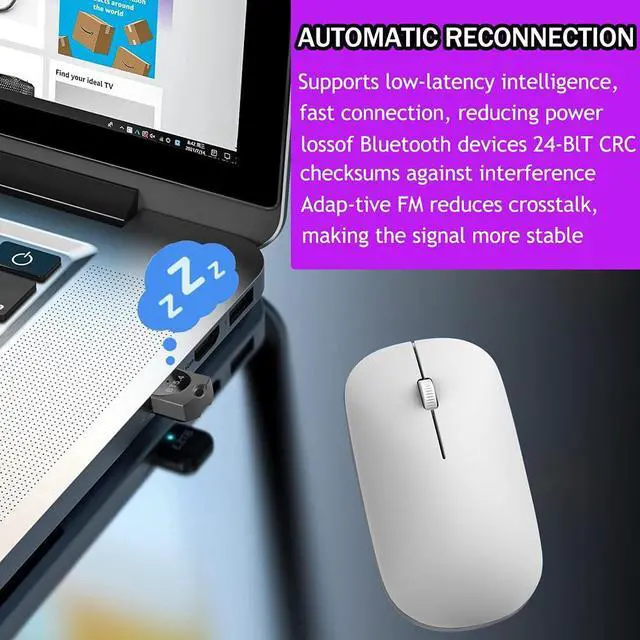 Alt view image 6 of 7 - AUTYUE Bluetooth 5.4 Adapter for PC, Bluetooth 5.4 EDR USB Bluetooth Adapter, Bluetooth Wireless Transmitter for Laptop, Headphones, Keyboard, Mouse, Bluetooth Stereo, Plug and Play, Windows 11/10/8.1