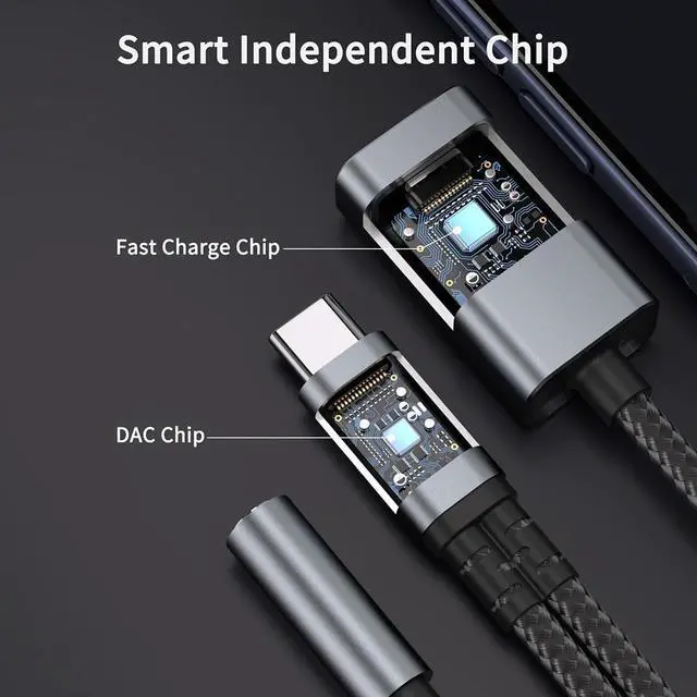 Alt view image 5 of 7 - AUTYUE USB C to 3.5mm Audio Adapter with Charger, 3 in 1 USB C Headphone Adapter with PD 27W & Lightning 10W Charging Dongle Compatible with i-Phone 15/15Pro, Galaxy S24 Ultra/S23/S22/S21, Pixel 8/7/6
