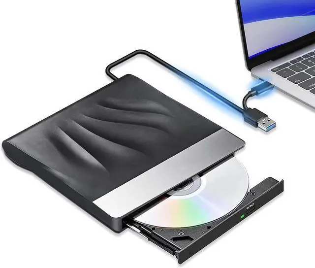 Main image of AUTYUE External CD DVD Drive,Type-C USB 3.0 Portable Drive Reader DVD CD RW Writer Burner Player Optical DVD Drive CD DVD+/-Rw External Disk Drive for Laptop,Desktop, Windows 11/10/8/7/XP/Linux, Mac