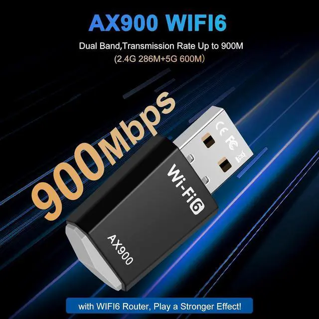 Alt view image 2 of 7 - AUTYUE USB WiFi Adapter for Desktop PC, WiFi 6 AX900 Dual Band 2.4G/5GHz USB Wireless Adapter, WiFi Dongle for MU-MIMO, WPA3, 900Mbps WiFi Adapter Driver Free for PC/Desktop/Laptop Win7/10/11 giyqxHw