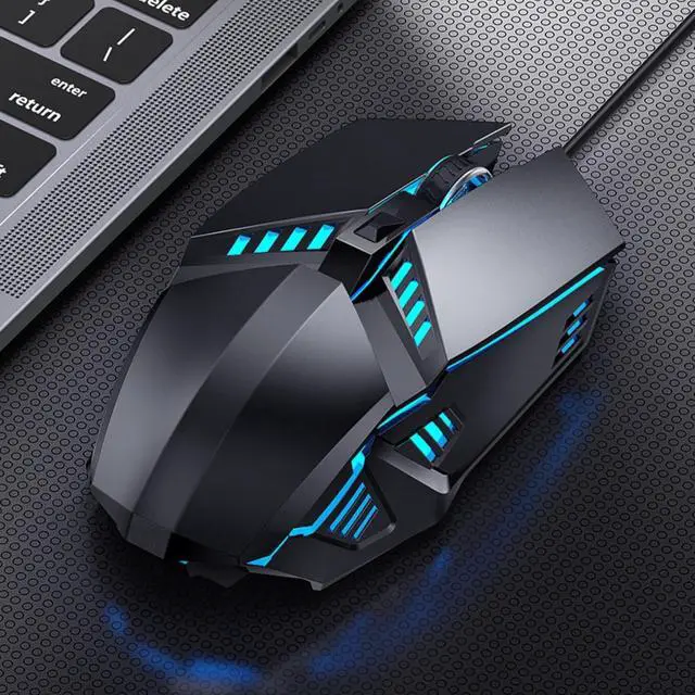 Alt view image 7 of 7 - AUTYUE Wired Gaming Mouse, Optical USB Mouse for Laptop/Desktop, Ergonomic, with 6 Programmable Buttons, 4 Adjustable DPI up to 3600 DPI, Multifunctional Wired Mouse for Gaming and Office