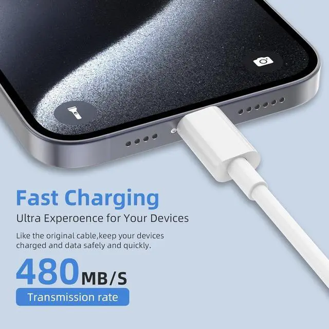 Alt view image 6 of 7 - AUTYUE Car Charger Cable for i-Phone 16 15 Car-play Cable, 2 Pack [3.3FT + 6.6FT] USB A to USB C Charging Cord for i-Ph-one 16 15/Plus/Pro Max, for i-Pad Pro 12.9/11, Air 5th/4th Gen, Mini 6th Gen
