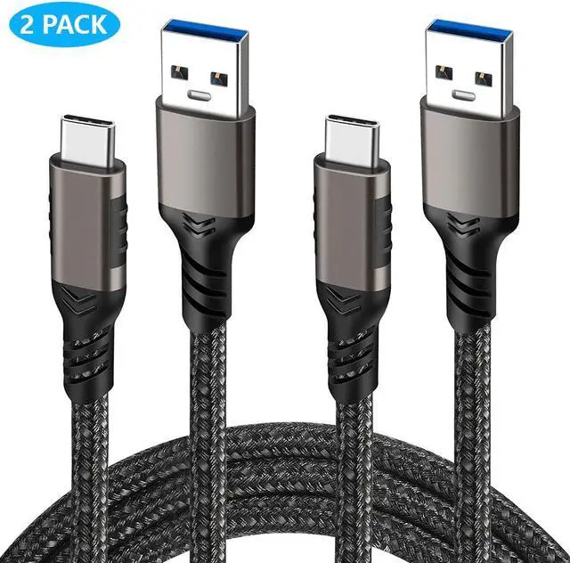 Main image of AUTYUE [2 PACK] USB C Cable 3.3ft/ 1M, Nylon Braided USB A to USB C Cable USB 3.1 USB 3.2 Gen2 10Gbps Data Charger 60W Cord for Galaxy S24 S23 S22 S21 S20 S10 S9 S8, Note 20, and i-Phone 15/15 Pro..