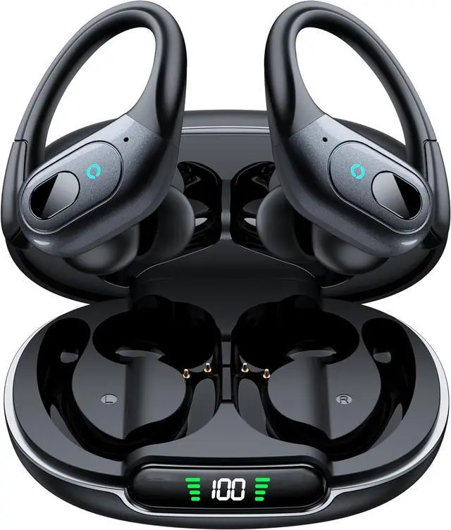 Main image of AUTYUE Bluetooth Headphones Wireless Earbuds 90H Playback Sport Ear Buds with LED Display Charging Case in Ear Sweatproof Running Earphones with Earhook for Workout iOS Android Cellphones