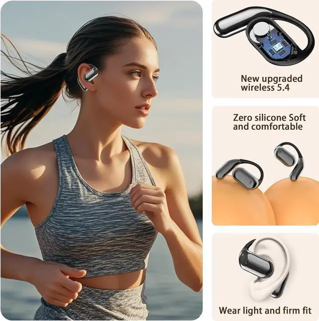Alt view image 4 of 7 - AUTYUE [Upgraded] Ai Translation Earbuds Real Time,144 Language Translator Over The Ear Earbuds | Intelligent Touch Screen Bluetooth Earphones | True Wireless Open Ear Earbuds Bluetooth 5.4 Headphones