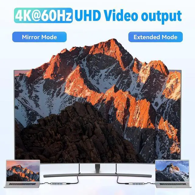 Alt view image 4 of 7 - AUTYUE USB C Hub 7 in 1, USB C HUB Multiport Adapter with 4K@60 HDMI, 3x USB 3.0, SD/TF, 1 x PD 100W, Type-C Hub for Mac-Book Air/Pro,H-p, Hua-wei Mate-Book, De-ll, Surface Book Etc..