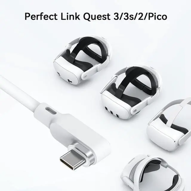 Alt view image 7 of 7 - AUTYUE 16FT (5M) VR Link Cable Compatible with Me-ta Quest 3/3s/2/Pro & Pico 4 Series - Max to 5Gbps USB-C Data Line to USB 3.0, USB A to USB C Link Cable for PC Gaming & SteamVR Transmission