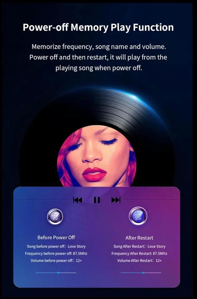 Alt view image 7 of 7 - AUTYUE Bluetooth 5.4 FM Transmitter Car Adapter - Car Bluetooth Adapter with Fast Charger[PD 30W & QC3.0 18W], Hi-Fi Audio & Clear Calls,7 Colors LED Backlit