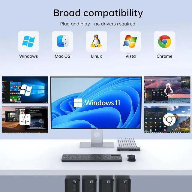 Alt view image 7 of 7 - HDMI KVM Switch 4 Computers 1 Monitors 4K@60Hz 2K@120Hz, 4 Port HDMI KVM Switches with Simulation EDID for 4 PCs Sharing Monitor Keyboard Mouse Hard Drives Printer Wired Remote, Power Adapter Included