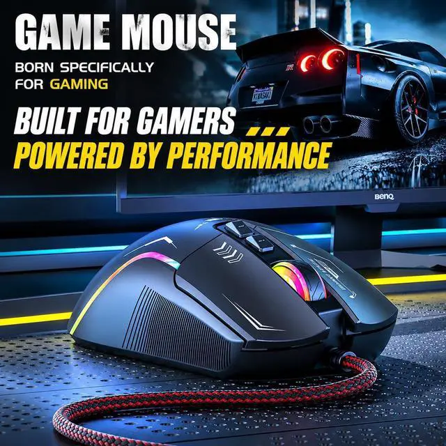 Alt view image 5 of 7 - AUTYUE USB Wired Gaming Mouse for Desktop PC and Laptop Computer, USB Gaming Mouse with Side Buttons Optical Wired Gaming Mouse with 7200DPI, Three Levels DPI adjustment for Laptop, PC