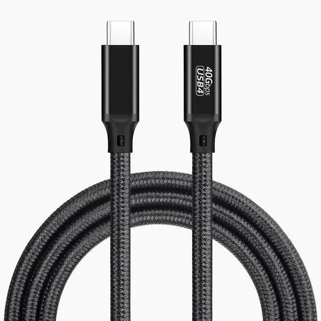 Alt view image 7 of 7 - AUTYUE USB C to USB C Cable 3.3ft/1M, Braided USB 4 Cable, 8K HD Display, 40 Gbps Data Transfer, 240W USB-C Charging Cable for Thunderbolt 3/4, MacBook Pro, Type-C Laptop, Hub, Docking, and More.
