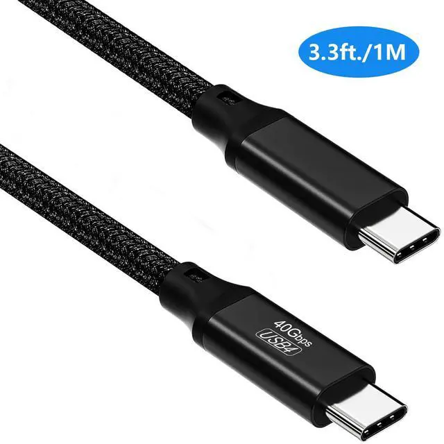 Main image of AUTYUE USB C to USB C Cable 3.3ft/1M, Braided USB 4 Cable, 8K HD Display, 40 Gbps Data Transfer, 240W USB-C Charging Cable for Thunderbolt 3/4, MacBook Pro, Type-C Laptop, Hub, Docking, and More.