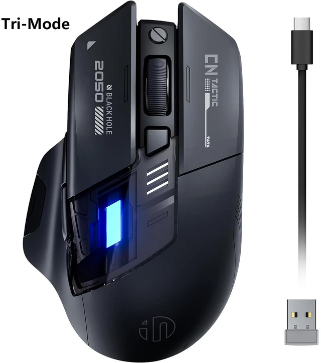Main image of AUTYUE A9 V2 Explorer Wireless Gaming Mouse, Tri-Mode, Rechargeable
2.4G/Type-C Wired/Bluetooth Wireless Mouse, 12800 DPI, RGB light, visible battery indicator, Gaming Mice for Laptop/PC/Computer