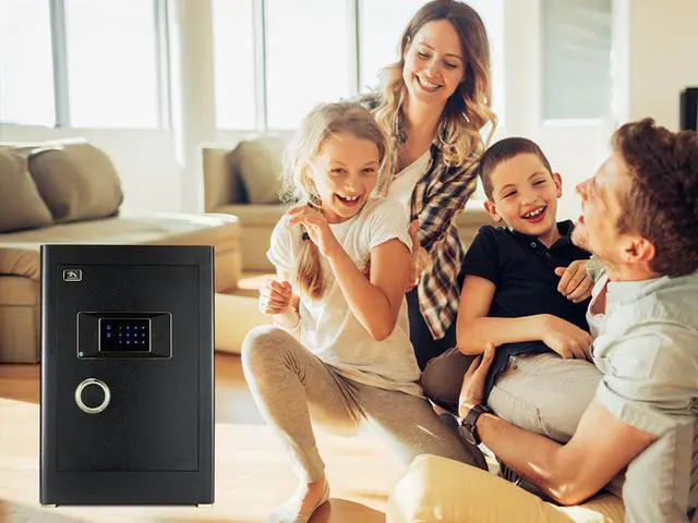 Alt view image 6 of 6 - TIGERKING Security Home Safe, Safe Box- Black 2.05 Cubic Feet