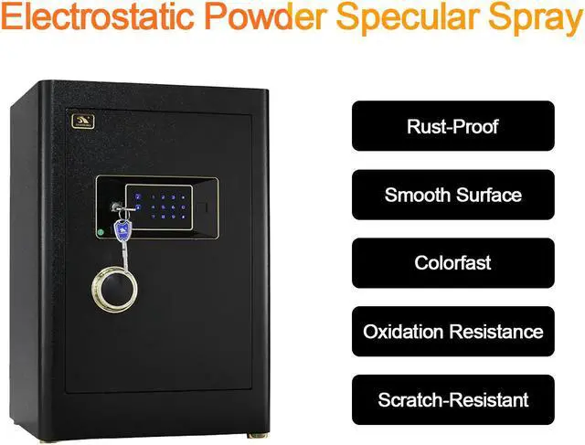 Alt view image 3 of 6 - TIGERKING Security Home Safe, Safe Box- Black 2.05 Cubic Feet