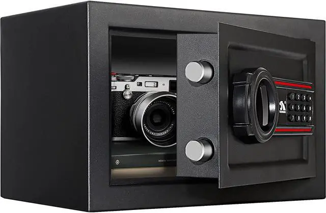 Main image of TIGERKING Digital Keypad Safe Box, Small Safe Money Safe Lock Box Cabinet Safes, Solid Alloy Steel Office Hotel Home Mini Safe for Cash, Jewelry, Documents,0.5 Cubic Feet