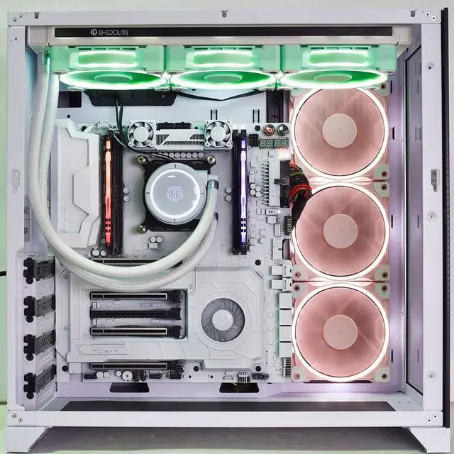 Alt view image 5 of 7 - D-COOLING ZF-12025 Pastel 120mm Case Fan White LED PWM Fan for PC Case/CPU Cooler (Piglet Pink)