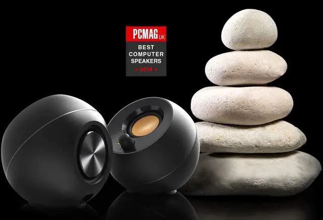 Alt view image 3 of 4 - Creative Pebble 2.0 USB-Powered Desktop Speakers with Far-Field Drivers and Passive Radiators for PCs and Laptops (Black)