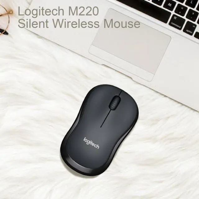 Alt view image 2 of 7 - for Logitech M220 3 Buttons 1000DPI 2.4GHz Ergonomic PC Optical Silent Wireless Mouse