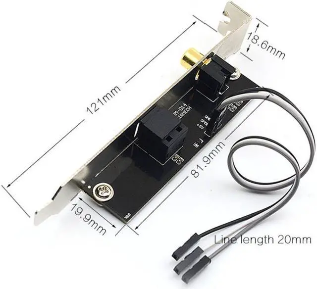 Alt view image 6 of 6 - 24Bit 192KHz Daughter Card SPDIF Optical Fiber Coaxial Digital Sound Card Baffle Black