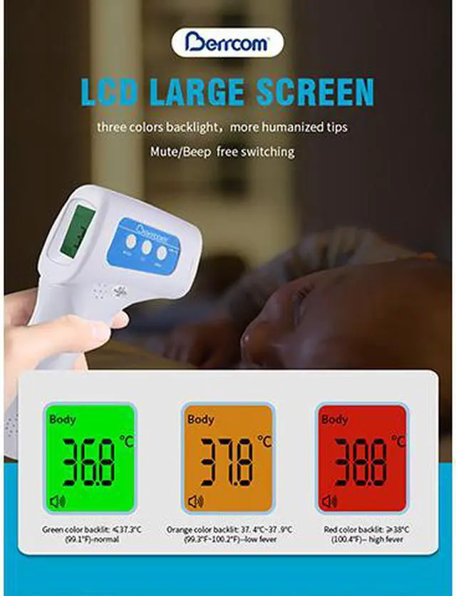 Alt view image 3 of 7 - [US Stock] Forehead Thermometer Digital Infrared Temporal Thermometer for Fever, Non-Contact Termometro, Instant Accurate Reading for Baby Kids and Adults - 2020 Software Verson