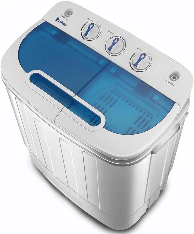 Alt view image 5 of 7 - Mini Washing Machine Compact Twin Tub Washer Spin & Dryer 13 LBS Dorm Apartment