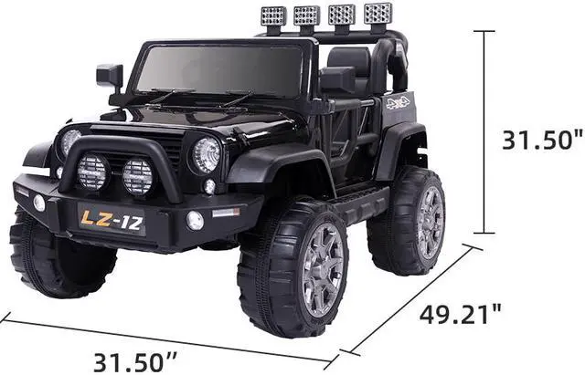 Alt view image 3 of 7 - 12V Kids Ride on Car Toys Battery Power w/Safe Parent Remote Control Black