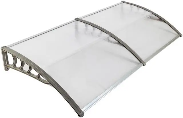 Main image of 40"x 80" Awning Windows Doors Canop PE Garden DIY Garden Awnings Gray Bracket