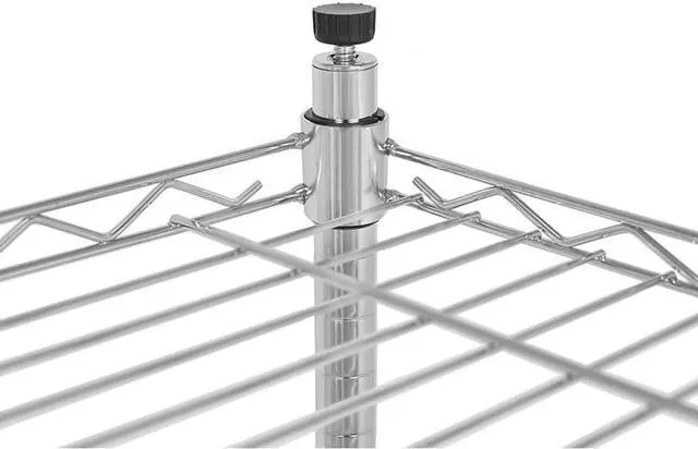 Alt view image 5 of 5 - Utility Garage Shelving Unit 5 Shelf Heavy Duty Wire Metal Rack Chrome Organizer