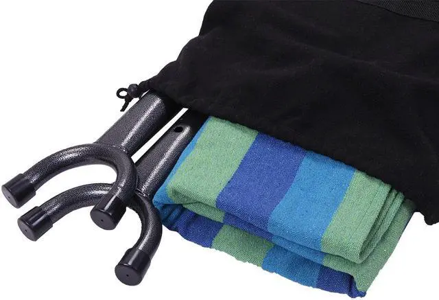 Alt view image 4 of 7 - Portable Hammock Stand Outdoor Patio Camping Beach Double 2 Person+Carrying Bag