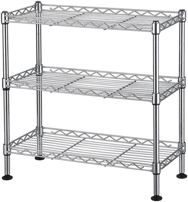 Clearance Sale! 3-Tier Storage Shelves Adjustable,Heavy Duty Storage Rack  Metal Shelf Organizer Wire Rack Shelf for Pantry Garage Kitchen