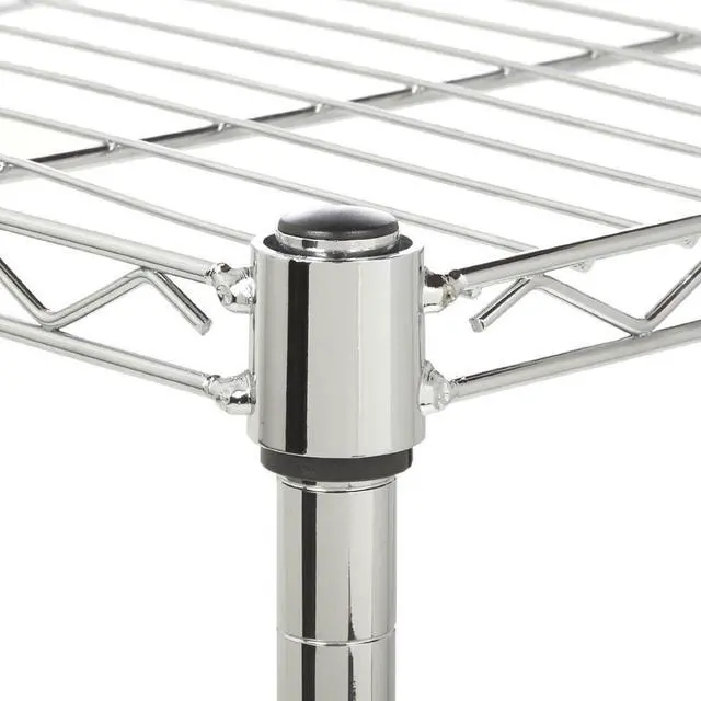 Alt view image 4 of 5 - Utility Garage Shelving Unit 5 Shelf Heavy Duty Wire Metal Rack Chrome Organizer